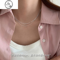 JiMi[]925银银叠戴项链2023新款小众设计轻奢高级女锁骨链