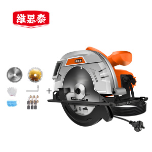 维思泰 电圆锯手提锯电锯台锯木工倒装圆盘锯切割机 220V/1300W/185mm/7寸 台