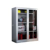 翌嘉 YJ406013042 304 不锈钢消防柜应急物资柜微型消防站消防工具展示柜