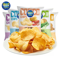 可比克纯切薯片混合装休闲膨化零食随机口味纯切薯片30g*10包