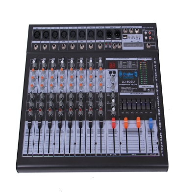 迪玠宝(DISJBO)DJ-802USB 专业8路带USB带效果调音台 会议室 舞台 婚庆 混响调节