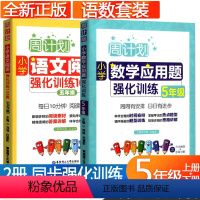 [正版]全套2册 五年级阅读理解专项训练书应用题强化 小学生课堂练习每日一练练习题人教版天天练 周计划小学上册下册语文