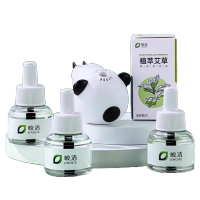 皎洁 艾草清香电热蚊香液 4液1器 组