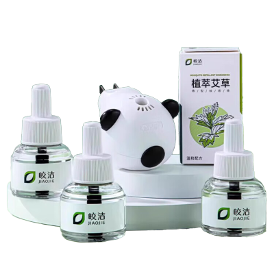 皎洁 艾草清香电热蚊香液 4液1器 组