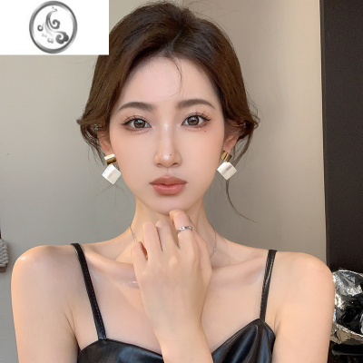 JiMi简约几何冷淡风耳钉女独特耳环小众设计感高级感2023年新款耳饰潮