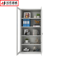 汉诺鑫威钢制文件柜办公资料柜铁皮档案柜财务凭证柜带锁储物柜通玻器械柜