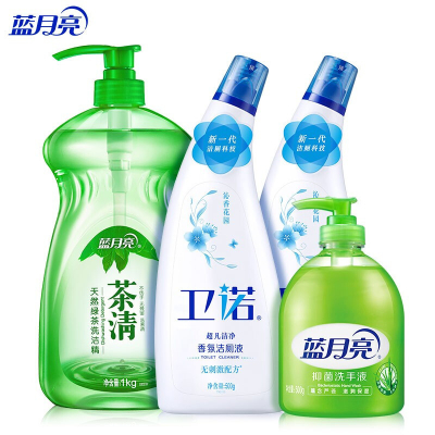 蓝月亮家居清洁套装B(1kg茶清+卫诺500g*2+芦荟瓶500g)
