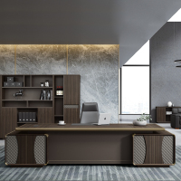 初嘉(CJ)BTZ-09办公桌老板桌总裁桌简约现代主管桌大班台办公室家具3.2米