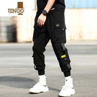 YANXU夏季工装裤男ins潮牌束脚韩版潮流宽松高街美式机能男士休闲裤子
