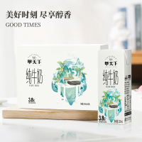 皇氏乳业甲天下纯牛奶200ml*10盒 3.8g蛋白 添加水牛奶学生儿童高钙营养牛奶