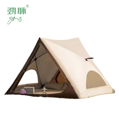 劲脉 三角速开帐篷 防潮垫+枕头200*150*130CM 顶