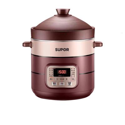 苏泊尔 电炖锅多功能家用6L大容量电炖盅煲汤锅炖汤煮粥锅紫陶 DG60YC806 6L