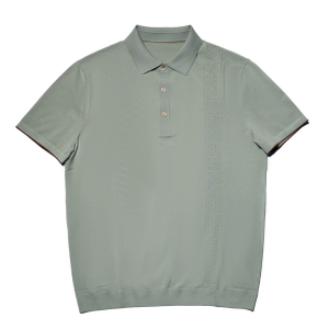 尘界男装翻领t恤薄款夏季上衣短袖polo衫男绿色