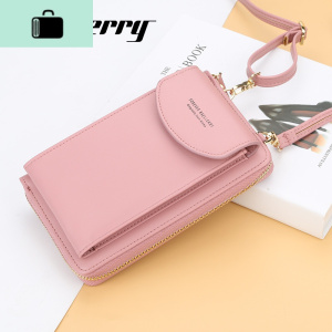 女士钱包纯色小斜跨包多功能手机中长款手拿包零钱包女短款韩版潮NEW LAKE