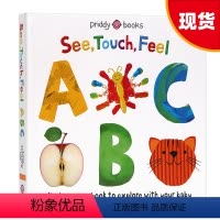 [正版]触摸书字母 英文原版 See Touch Feel ABC 英文版进口原版单词学习书籍 幼儿英语启蒙纸板书