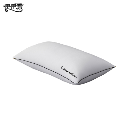 伊伊爱 经典刺绣全棉羽丝绒枕芯