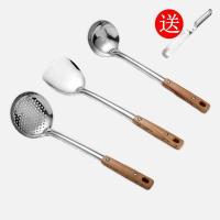 。厨具套装加厚不锈钢锅铲火锅勺汤勺漏勺饭勺厨房用品煎铲炒菜铲 敬平 漏勺+锅铲+汤勺铲类