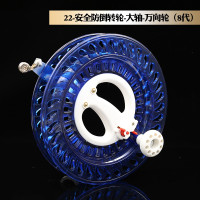 风筝线轮手握轮空轮新款风筝线盘手摇轮风筝线轴防倒转风筝收线器创意 三维工匠 28-防倒转一键锁定-绿水晶(9代)