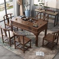 实木茶桌椅组合茶具套装桌子一体喝功夫茶几榆木家用新中式泡茶台