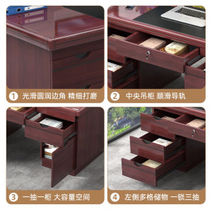 誉卓远办公桌椅套装电脑桌工位办公室油漆职员写字台书桌子-1.6米含椅子
