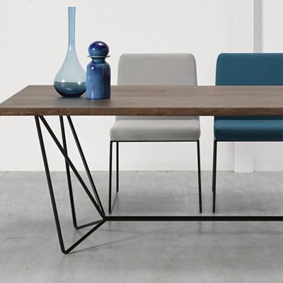 北欧餐厅桌椅实木写字台复古铁艺餐桌会议桌书桌北欧咖啡桌长桌子