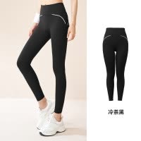 线感尴尬线瑜伽裤高弹裸感修身高腰健身裤
