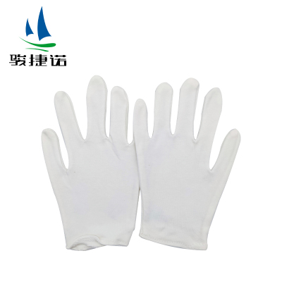 骏捷诺白色纯棉礼仪手套加厚/双