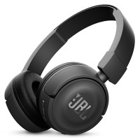 JBL T450BT 无线蓝牙运动耳机 便携头戴式重低音HIFI音乐耳机 可折叠运动带耳麦通话耳机 黑色