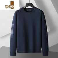 YANXU加肥加大码高端卫衣男胖子宽松休闲圆领长袖T恤打底衫