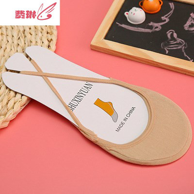 袜底无跟脚底夏天半拖五趾袜子女脚趾船袜夏四季吊带祙子包脚费琳