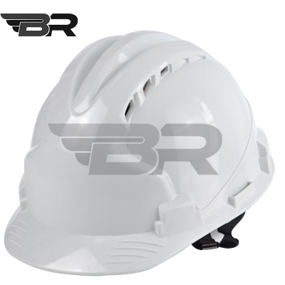 BR勃瑞/新国标抗冲击安全施工警示帽/白色/个