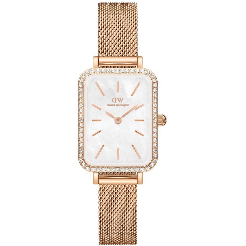 Daniel Wellington中性名品腕表珍珠贝母表盘女表Qdro Lumine Bezel Melrose