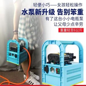 充电式水泵菜地浇菜充电水泵便携式家用户外浇菜手提式抽水泵电瓶泵小型抽水机打药泵 锂电瓶+全套配件+30米水管