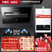 万家乐 油烟机灶具热水套餐 AL031+LAY3+13T1 18立方大吸力油烟机 4.5kw热水器 天然气