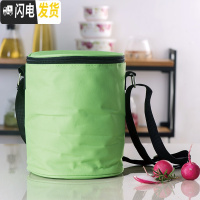 三维工匠陶瓷保鲜碗便当盒微波炉专用饭盒冰箱保鲜密封碗带盖大号泡面碗 绿袋+三件套碗(备注花色)