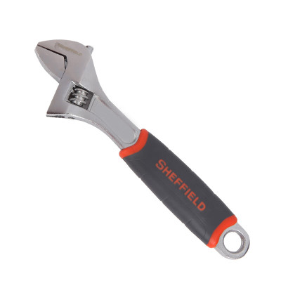 钢盾(SHEFFIELD) S016706 双色套柄铬钒钢活动扳手6寸[家用]