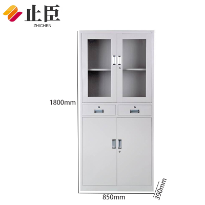 止臣 文件柜 办公柜储物柜资料柜带锁档案柜加厚铁皮柜 R3