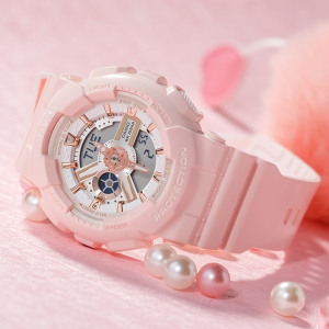 Casio官方旗舰店卡西欧手表女BABY-G石英表女非机械表潮流运动户外限量简约女士防水防震日韩insBA-110RG