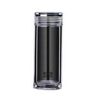 水宜生玻璃杯260ml双层泡茶杯耐高温水杯透明水晶杯子G720