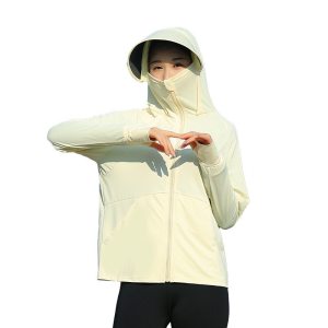 原纱冰丝防晒衣女新款黑胶可拆卸帽檐钓鱼衫男薄款透气防晒服