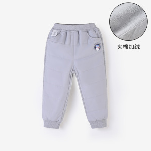 [福利]铅笔俱乐部童装男童长裤夹棉宝宝秋装儿童加绒加厚裤子
