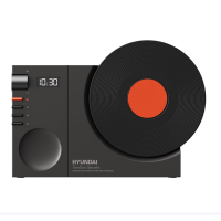 苏宁宜品推荐 HYUNDAI 时光黑胶唱片蓝牙音箱 YH-F170 蓝牙5.3内置电池便携设计超强外放音质清晰