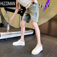 HLCOMAN夏季潮牌乞丐破洞牛仔短裤男五分裤2025新款马裤薄款中裤子潮男裤