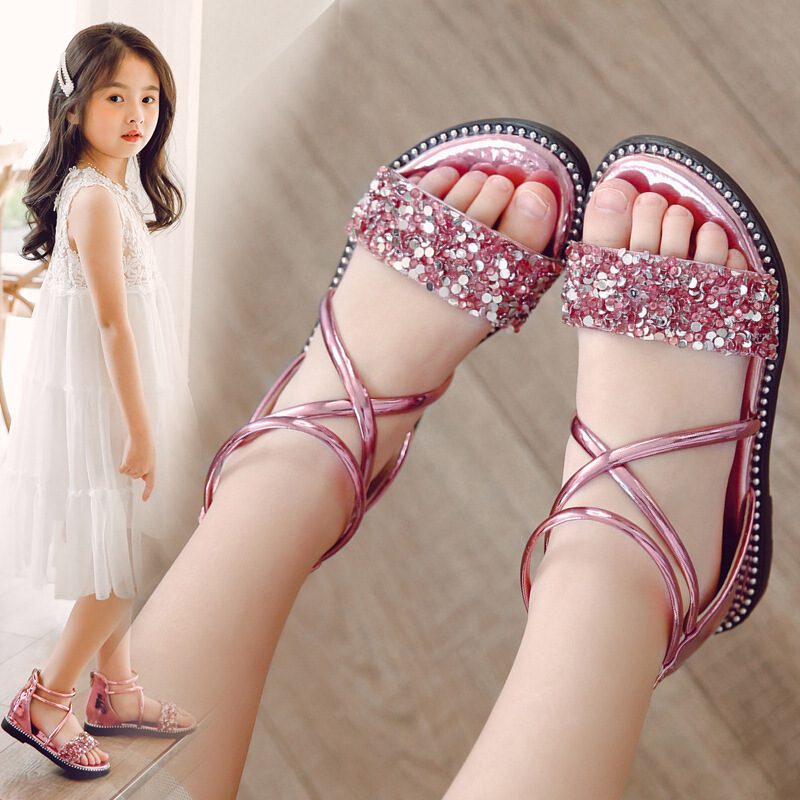 女童水钻女凉鞋