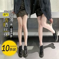 肉丝丝袜女夏季超薄款防勾丝黑色性感光腿连裤袜子
