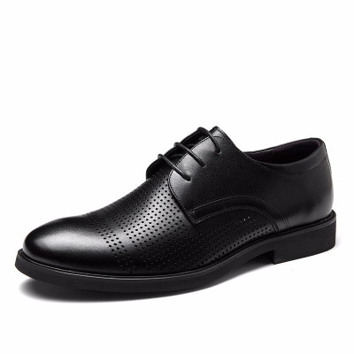 奥康正装凉皮鞋 男士真皮商务镂空皮鞋办公室正装皮鞋透气凉爽夏季