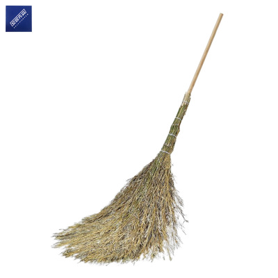 安居先森马路环卫大笤帚扫帚扫把 木柄4斤款 原竹黄青色