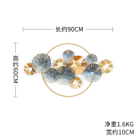 轻奢创意玄关金色铁艺壁挂墙饰新中式客厅沙发背景墙面装饰挂饰 三维工匠 《诗安》C黑色壁饰