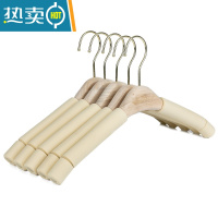 敬平加粗香樟木海绵衣架成人服装店衣挂家用木质防滑衣撑裤架衣架