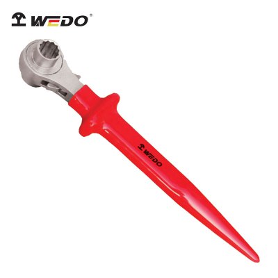 维度(WEDO)IN528-1417 绝缘浸塑尖尾棘轮扳手 铬钒钢 14*17mm 双边棘轮套筒扳手 VDE 1000V